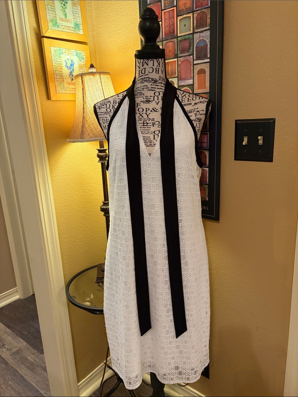 Karl Lagerfeld Black and white beautiful mini dress NWOT